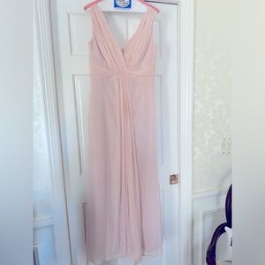 Beautiful blush v neck gown